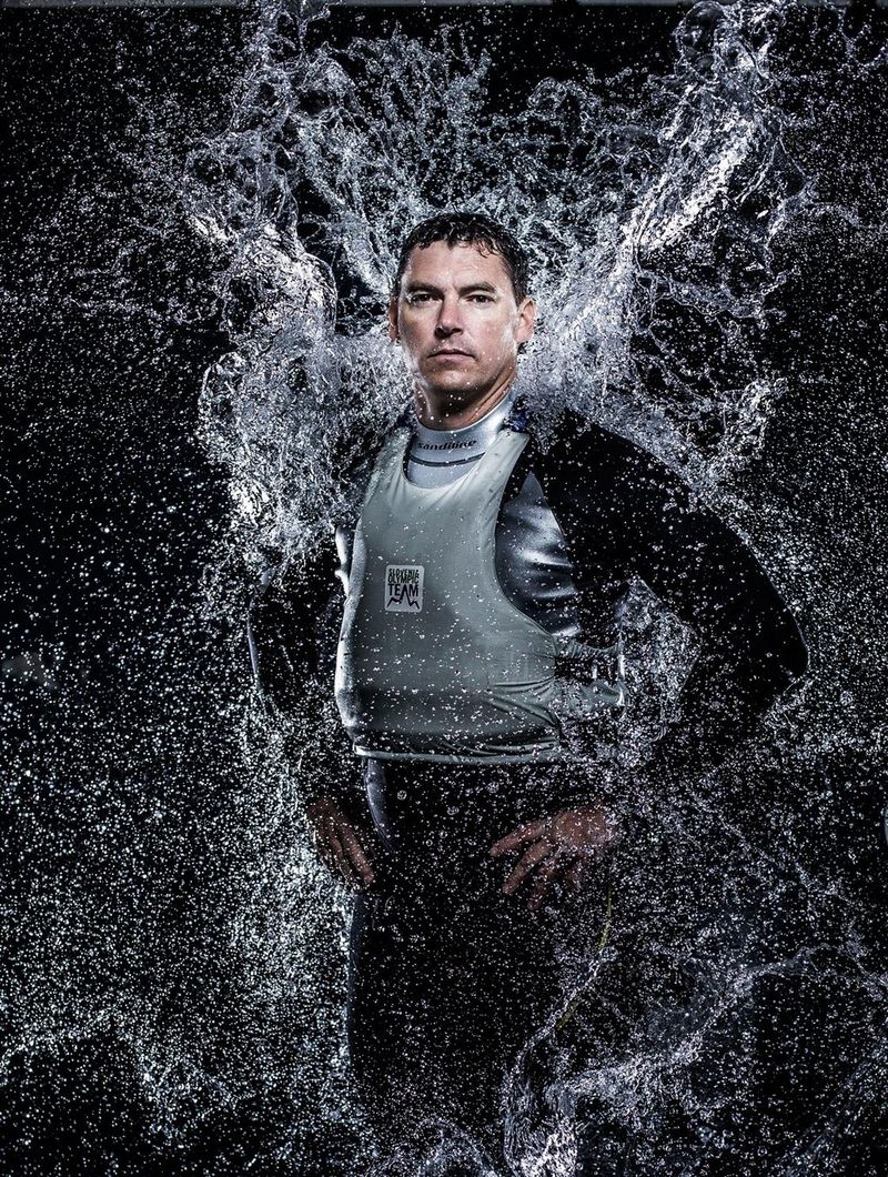 Sportsman hit by water