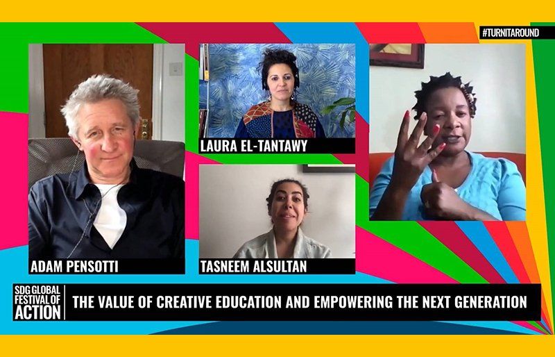 Image of a training presentation about Canon’s Young People Programme