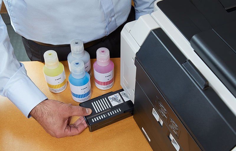 Easy refill MegaTank ink bottles