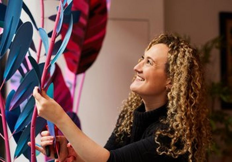 A space for nature, sculpted from paper