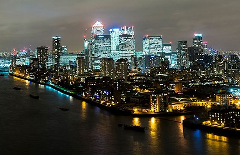 city scape at night