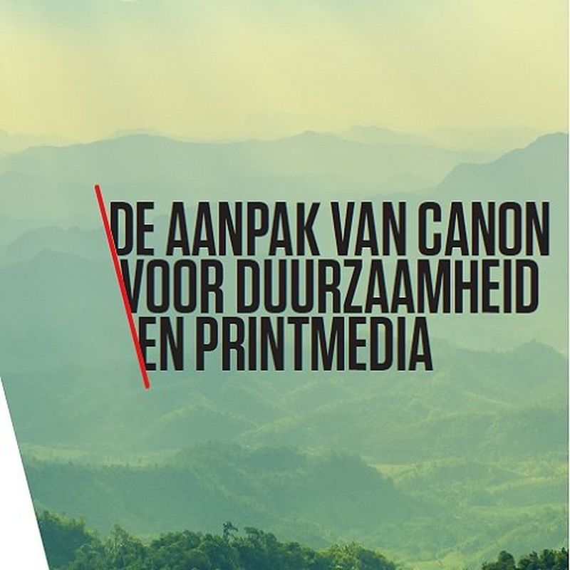 Sustainability brochure Canon Imaging Supplies - printversie