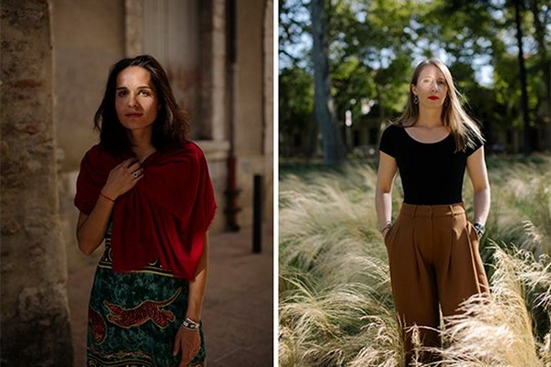 Photojournalists Nanna Heitmann, Laura Morton and Catalina Martin-Chico in a triptych of portraits.