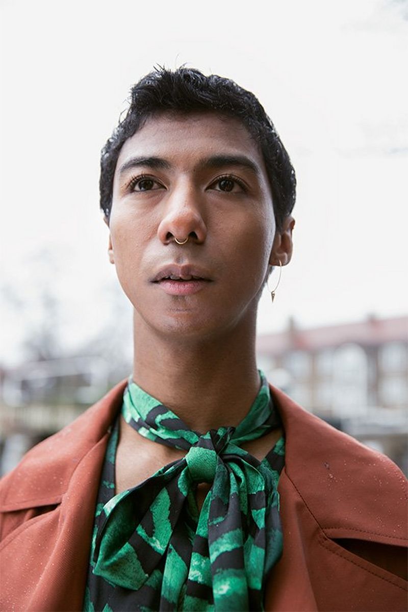 A male model poses outside. Photo by Rianna Gayle on a Canon EOS-1D X Mark II.