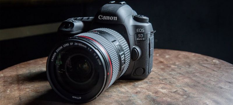 A Canon EOS 5D Mark IV camera.