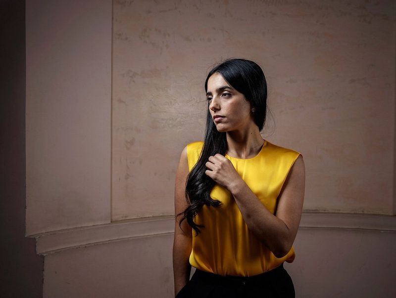 Actor and director Hafsia Herzi photographed at Cannes Film Festival by Paolo Verzone using a Canon EOS R.