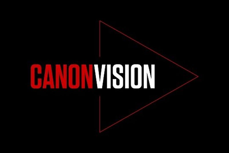 The red and white Canon Vision logo on a black background.