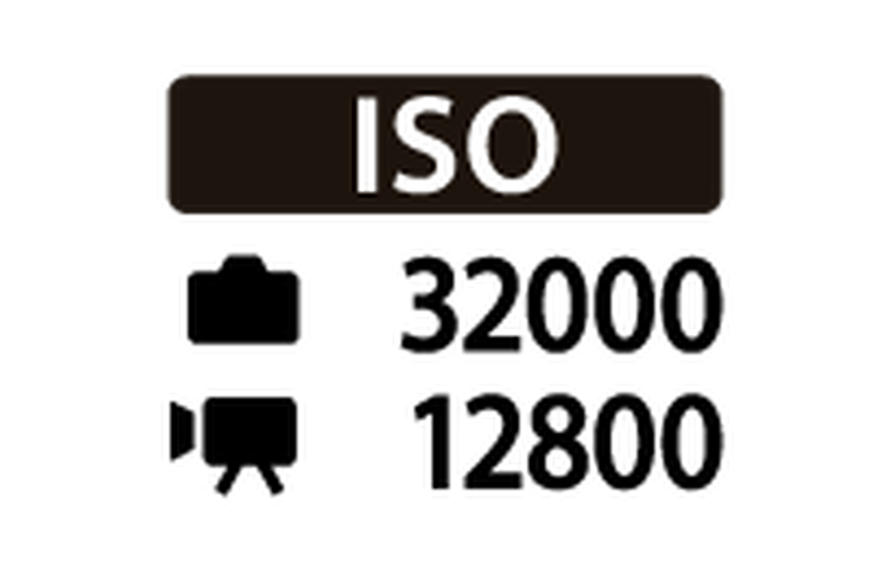 Photos jusqu'à ISO32.000 et vidéo jusqu'à 12.800