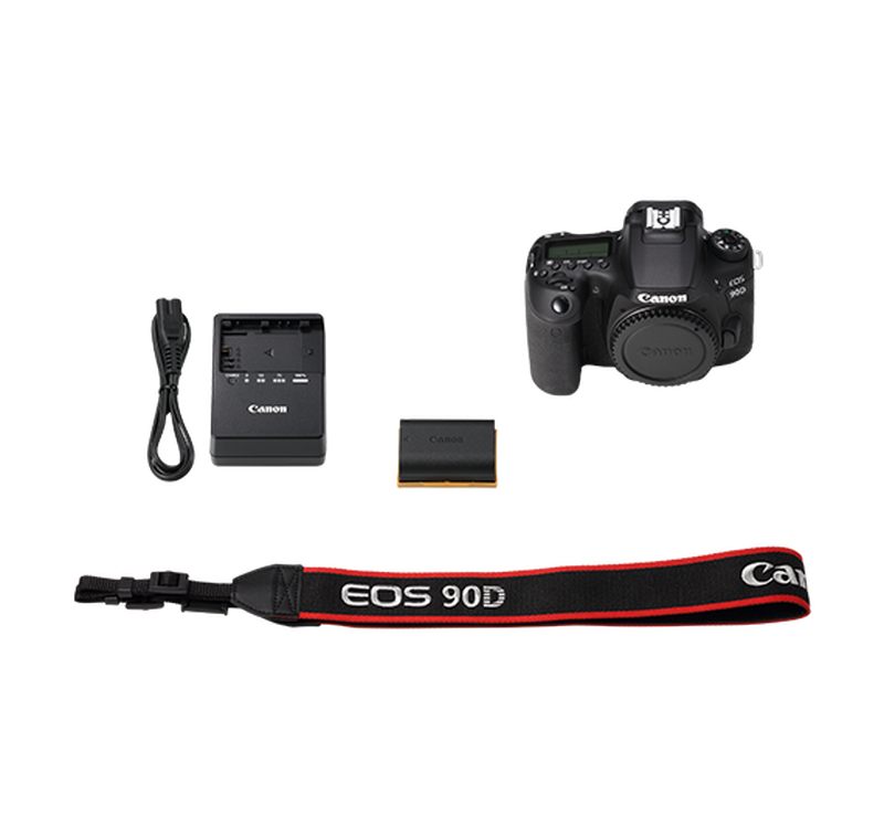 Canon EOS 90D - Vsebina škatle