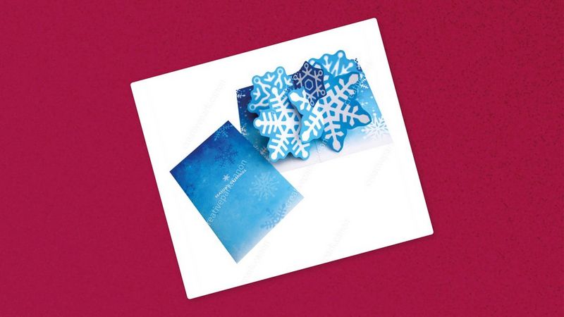 Carte pop-up Flocon de neige