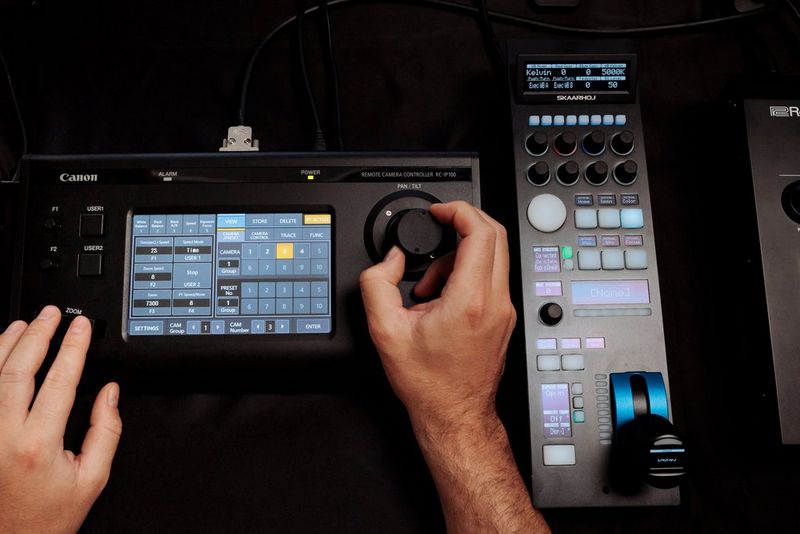 The Canon RC-IP100 remote camera controller.