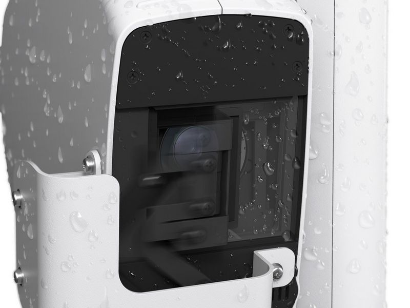 A close-up of the Canon CR-X300's built-in wiper.