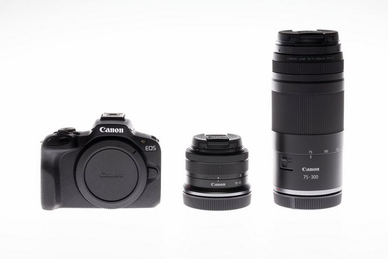 EOS R50 BK + RF-S18-45 + RF75-300 GB