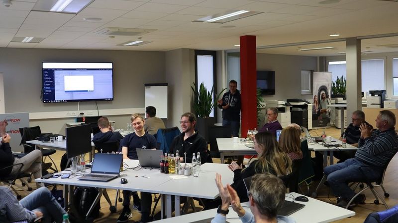 people discussing in a meeting room