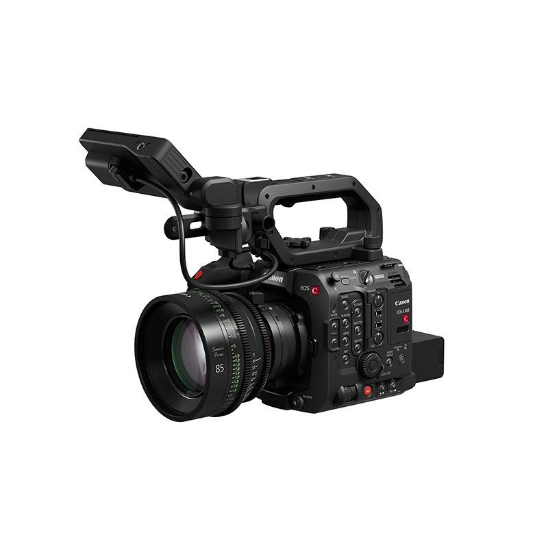 EOS C400, digital cinema camera (shown with CN-R85mm T1.3 L F lens attached)