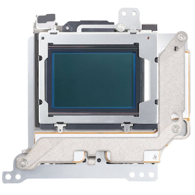 De beeldstabilisatie-unit van een Canon EOS R3.