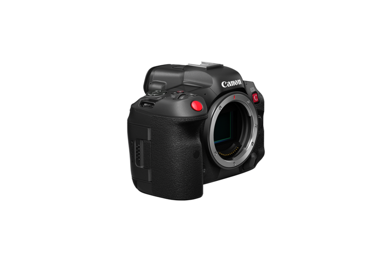 Profilo di un videocamera ibrida Canon EOS R5 C.
