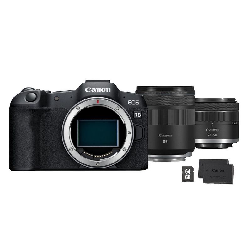 EOS R8 + RF 85mm IS STM + RF 24-50mm IS STM (KIT)