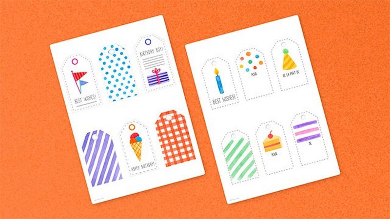 Etiquette cadeaux « de… pour… »