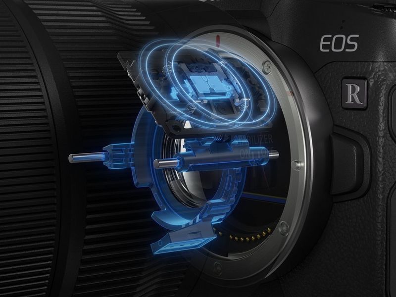 Een doorsnede van het RF 24-70mm F2.8L IS USM-objectief toont de werking van de Nano USM-scherpsteltechnologie.