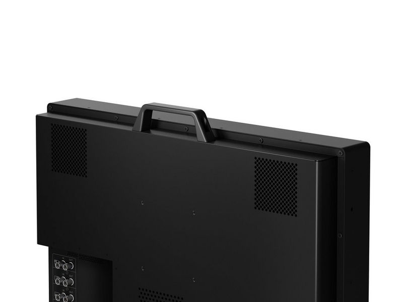 The rear of the Canon DP-V2411 monitor, showing the removable carrying handle.