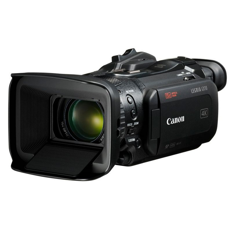 The Canon LEGRIA GX10 camcorder.