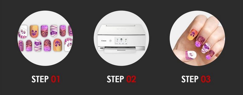 Creative Halloween nail stickers.