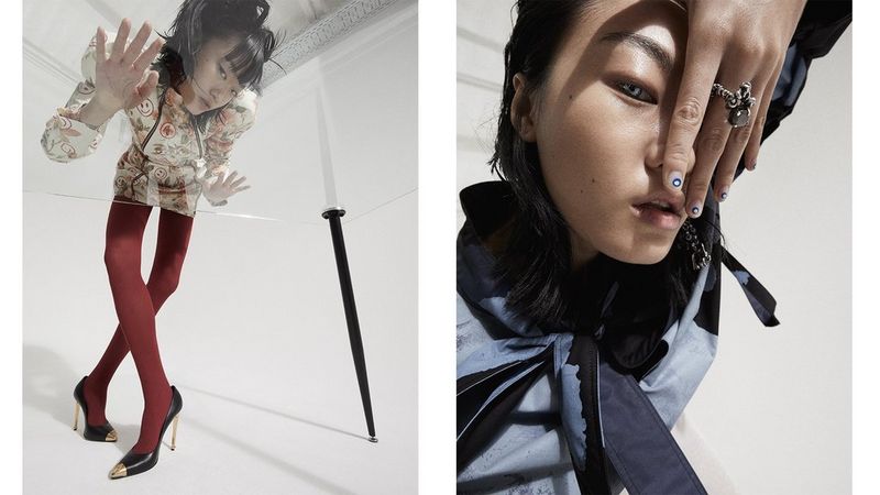 Un ritratto a figura intera e un primo piano di una modella di alta moda, realizzati dalla Canon Ambassador Heidi Rondak con Canon EOS 5D Mark IV.