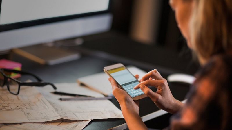 Business woman working remotely