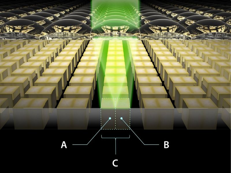 Een opengewerkte illustratie van Canon's Dual Pixel CMOS AF-systeem.