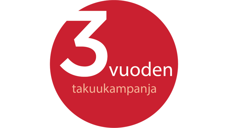 3 vuoden takuu