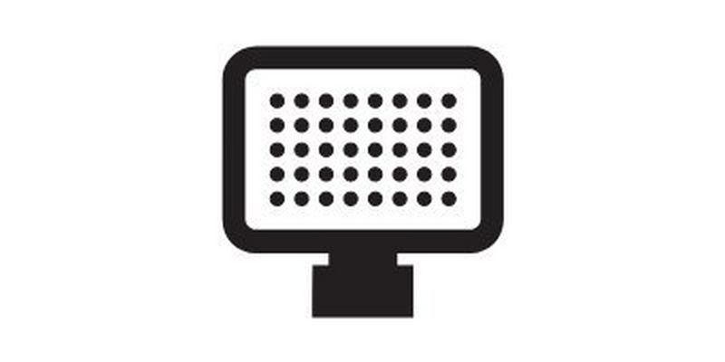 Built-in LED modelling light