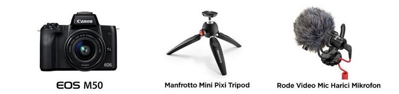 EOS M50 vloggerkit websitesi