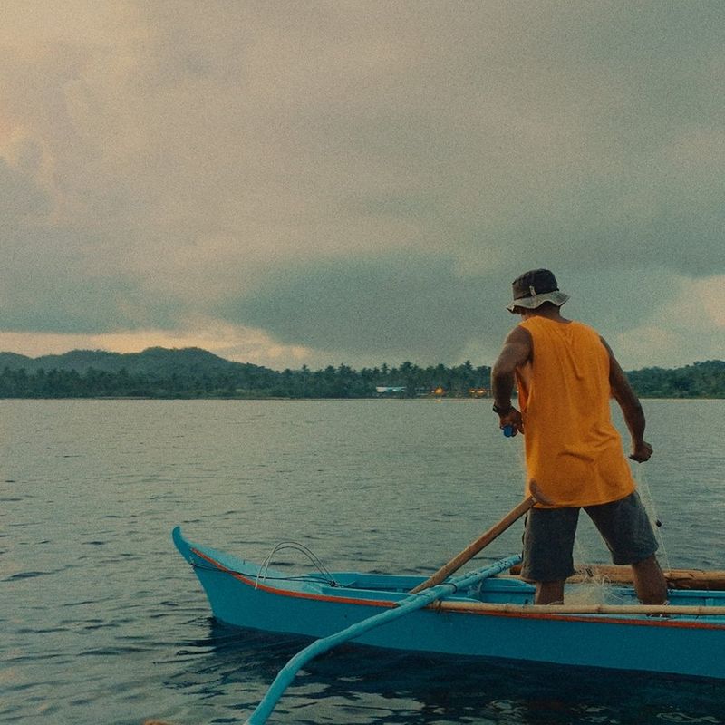 Image bateau de pêcheur aux philippines
