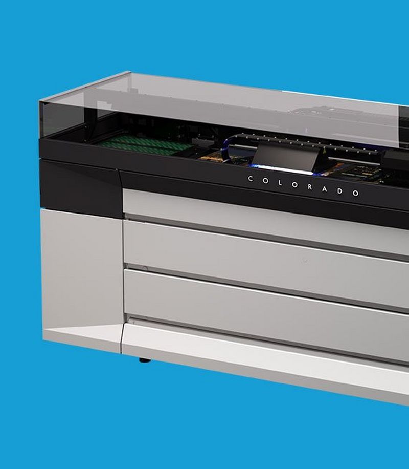 The first production printer to feature Canon's unique UVgel technology