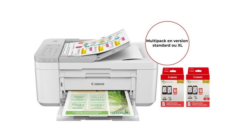 PIXMA TR4756i BLANC + PG-575/CL-576 - standard et XL