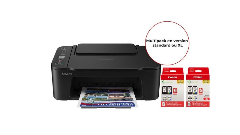 PIXMA TS3750i NOIR + PG-575/CL-576 - standard et XL