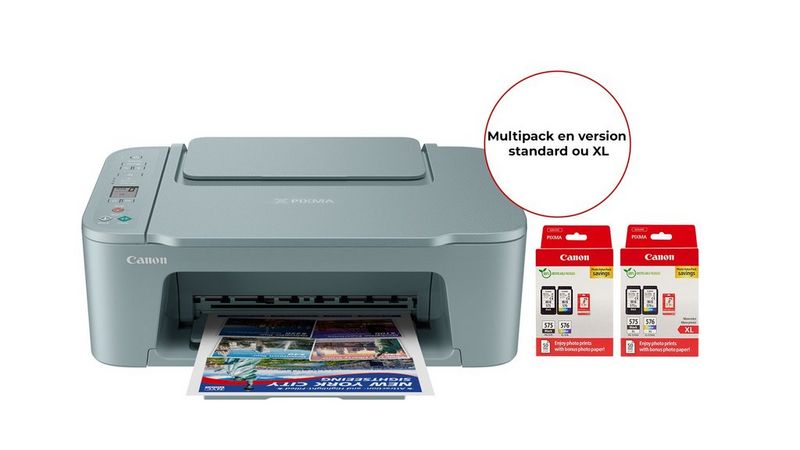 PIXMA TS3752i BLEU + PG-575/CL-576 - standard et XL