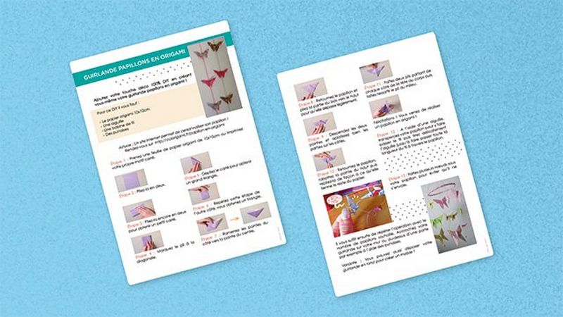 Pliage origami papillon