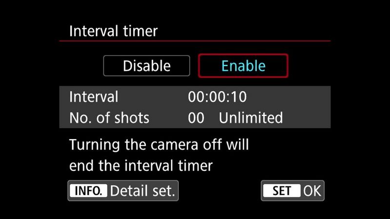 Screengrabs from camera menu.