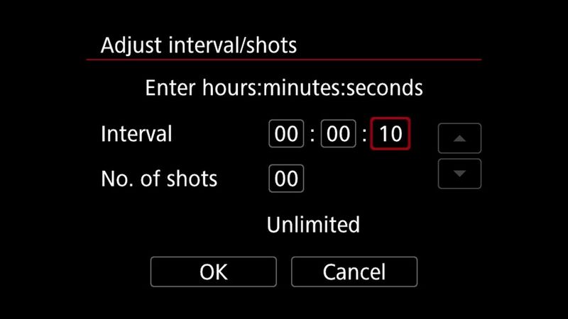 Screengrabs from camera menu.