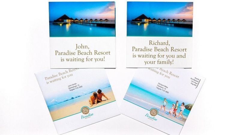 Personalised print coming off a printer