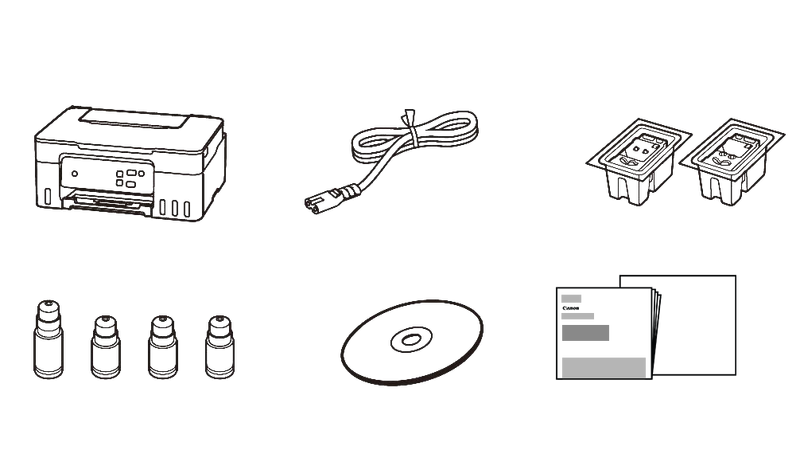 Canon PIXMA G2430 - Contenu de la boîte