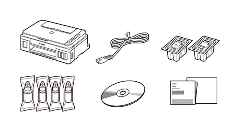 Canon PIXMA G2416 - Šta se nalazi u pakovanju
