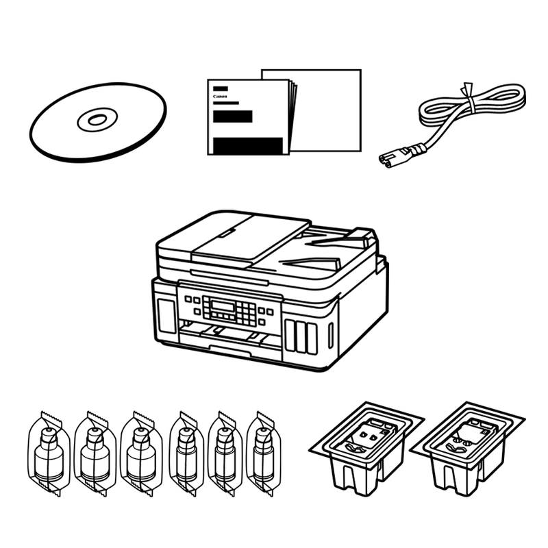 Canon PIXMA G7050 - Im Lieferumfang