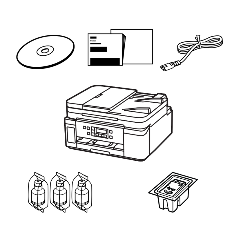 Canon PIXMA GM4050 - Dėžės turinys