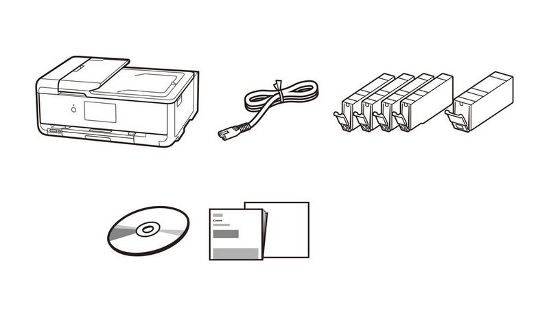 Canon PIXMA TS9540a - Contenu de la boîte