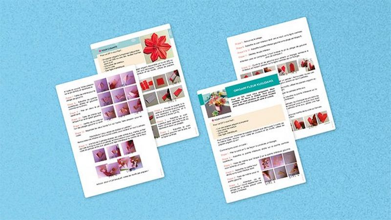 Pliage origami fleurs