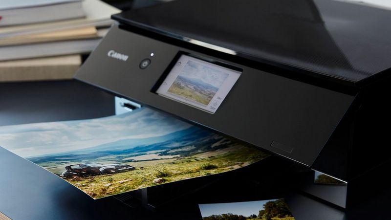 The Canon PIXMA TS8240 printing a fine art landscape photograph.