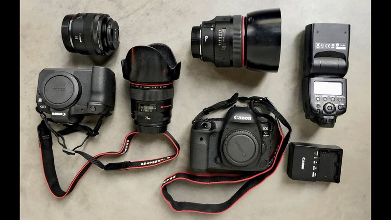 The cameras and lenses in Lieve Blancquaert's kitbag.